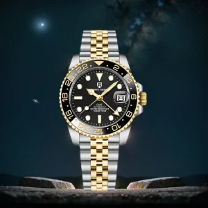 PAGANI DESIGN New PD-1662 Men's Mechanical Watch Top Sapphire Glass GMT Watch 100M Waterproof Men's Automatic Mechanical Watch